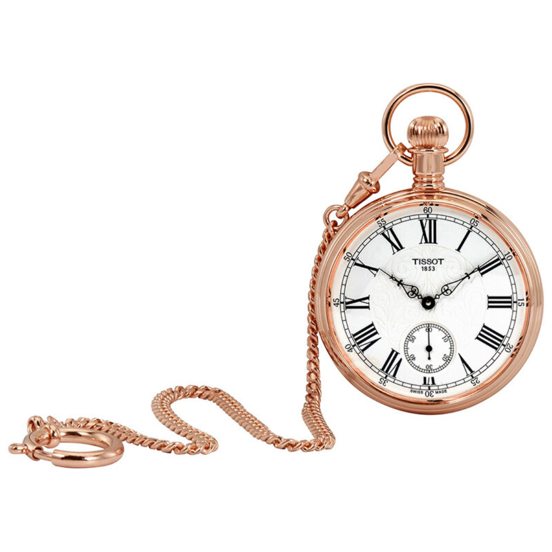 Tissot Lepine Unisex Rose Gold-tone Chain Mechanical Pocket Watch - T861.405.99.033.01