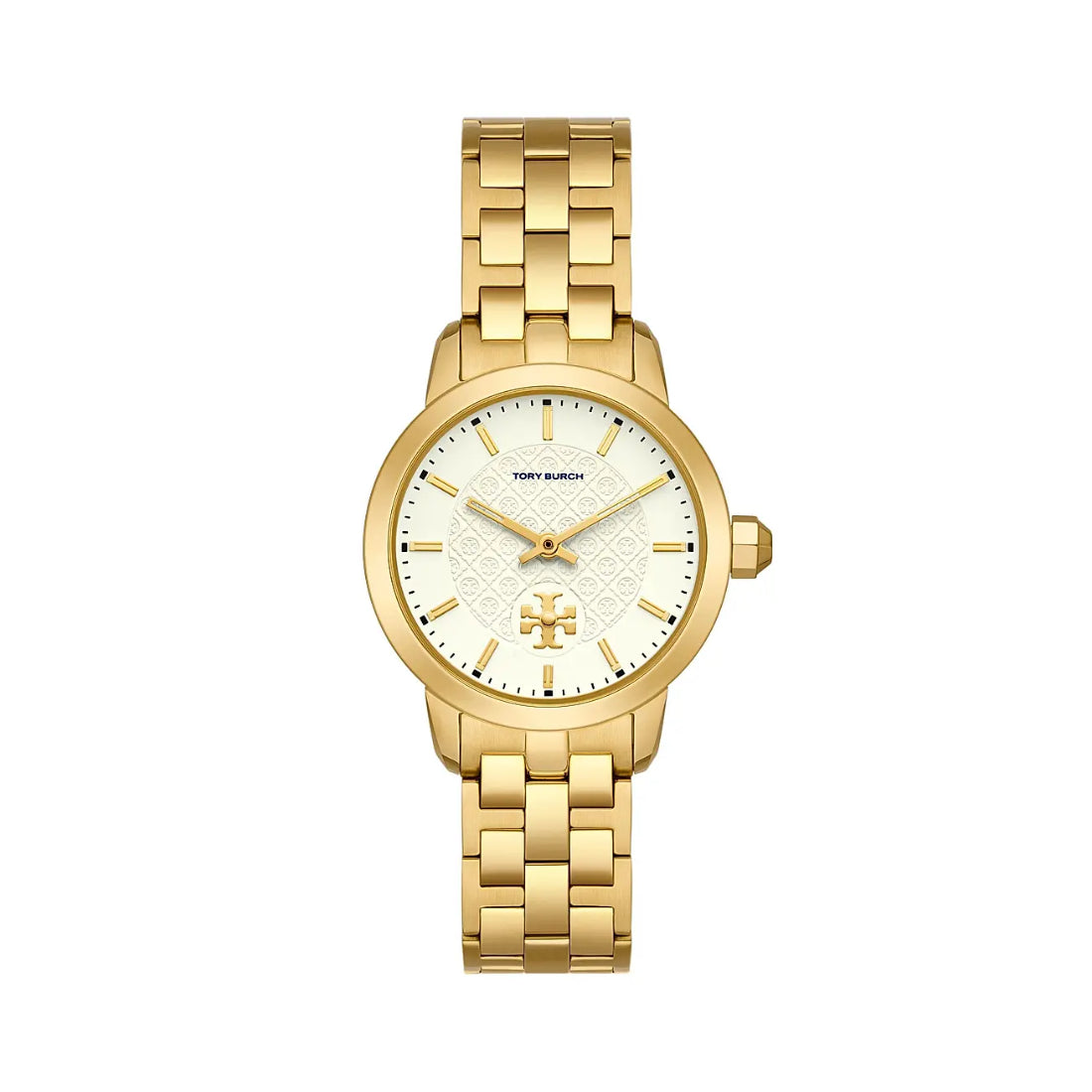 Tory Burch The Tory Women's Cream Dial Stainless Steel Bracelet Quartz Watch TBW1053