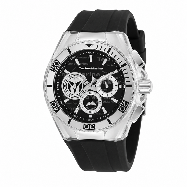 Technomarine Men's TM-118119 Cruise Quartz 3 Hand Black, Grey Dial Watch
