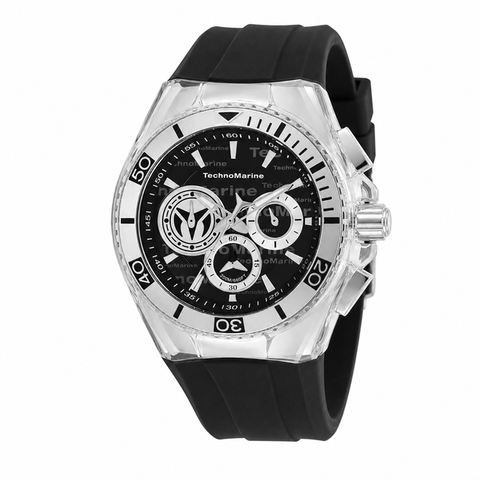 Technomarine Men's TM-118119 Cruise Quartz 3 Hand Black, Grey Dial Watch