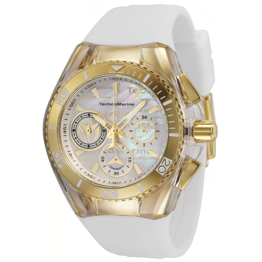 Technomarine Women's TM-120028 Cruise  Quartz Chronograph Silver, White Dial Watch