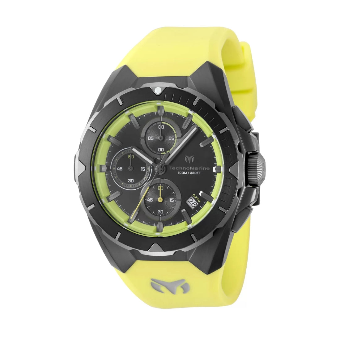 Technomarine Men's TM-318140 OCEAN Quartz VD57 Yellow, Black Dial Watch