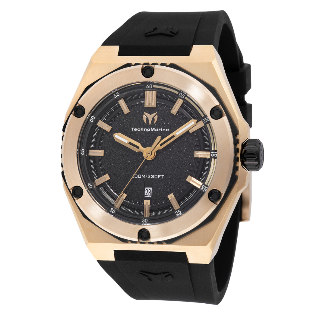 Technomarine Men's TM-416064 Black Silicone Watch