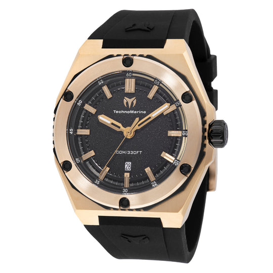 Technomarine Men's TM-416064 Black Silicone Watch
