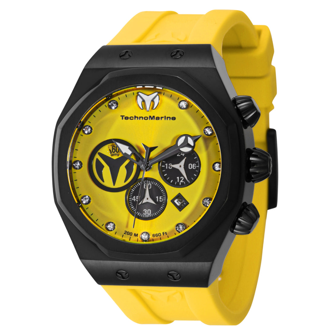 Technomarine Men's TM-523002 Yellow Silicone Watch