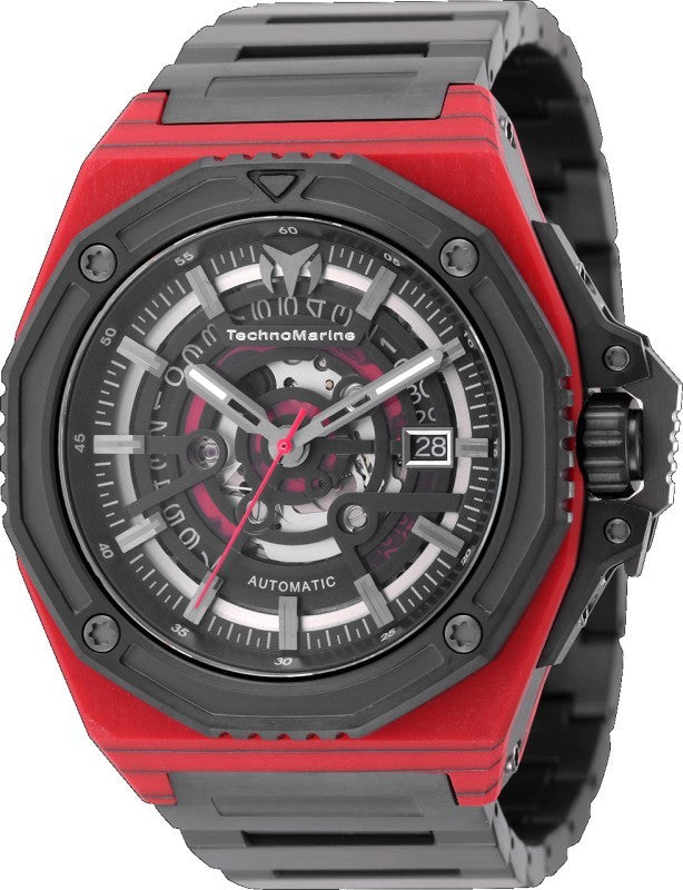 Technomarine Men's TM-525001 Carbon Nautic Automatic NH35A Skeleton Dial Watch