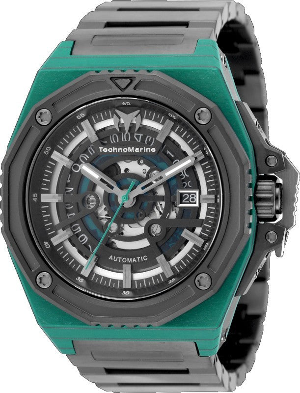 Technomarine Men's TM-525002 Carbon Nautic Automatic NH35A Skeleton Dial Watch