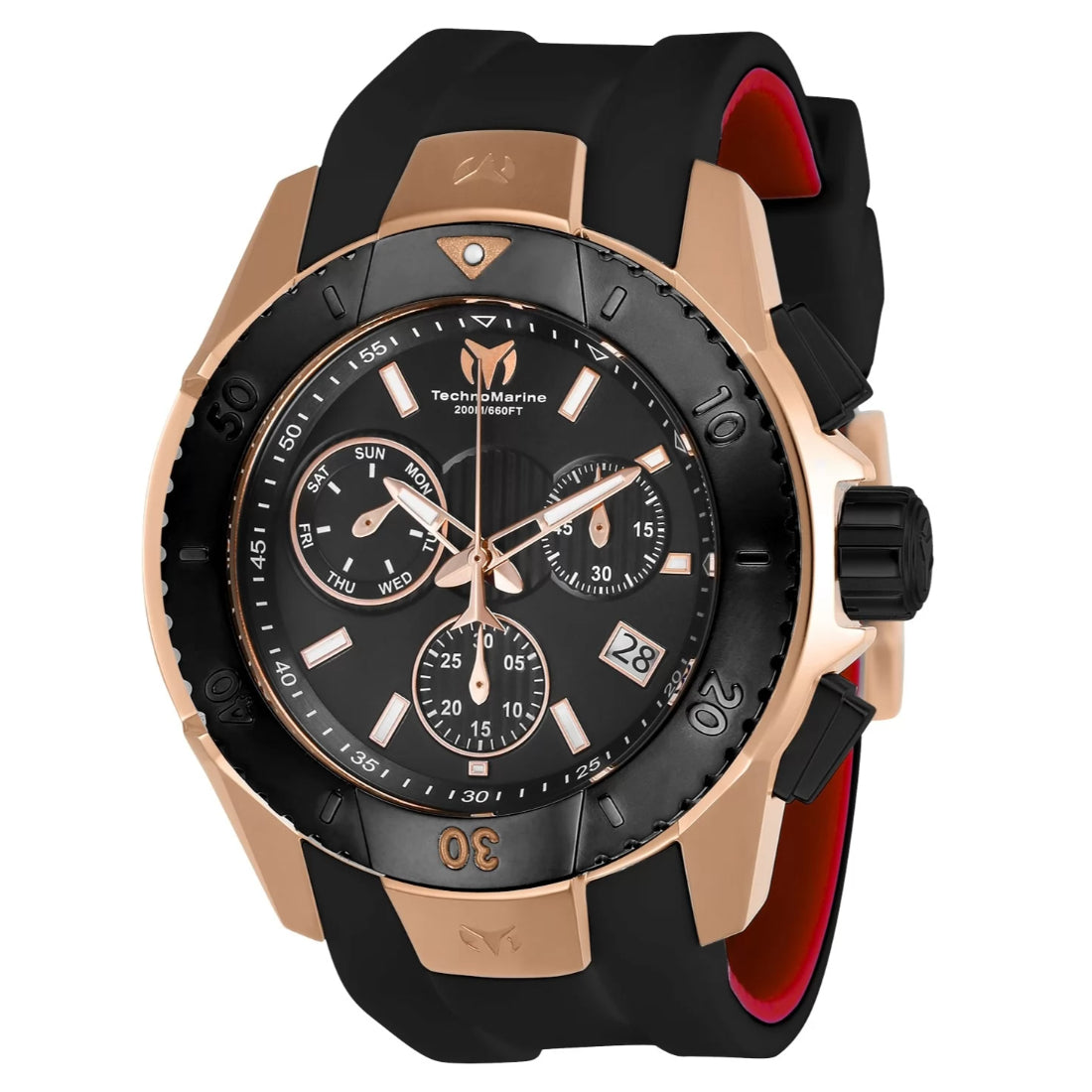 Technomarine Men's TM-616005 UF6 Quartz Black Dial Watch