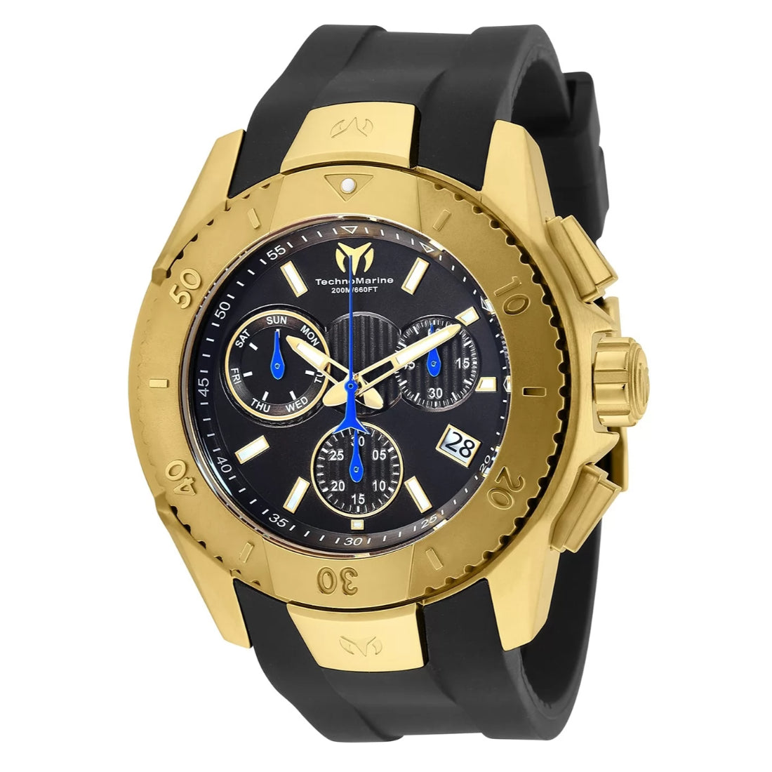 Technomarine Men's TM-620003 UF6 None Quartz 3 Hand Black Dial Watch
