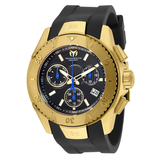 Technomarine Men's TM-620003 UF6 None Quartz 3 Hand Black Dial Watch