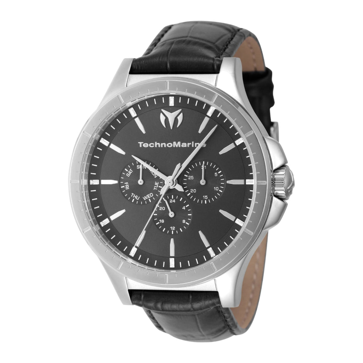 Technomarine Men&#39;s TM-822026 Black Leather Watch