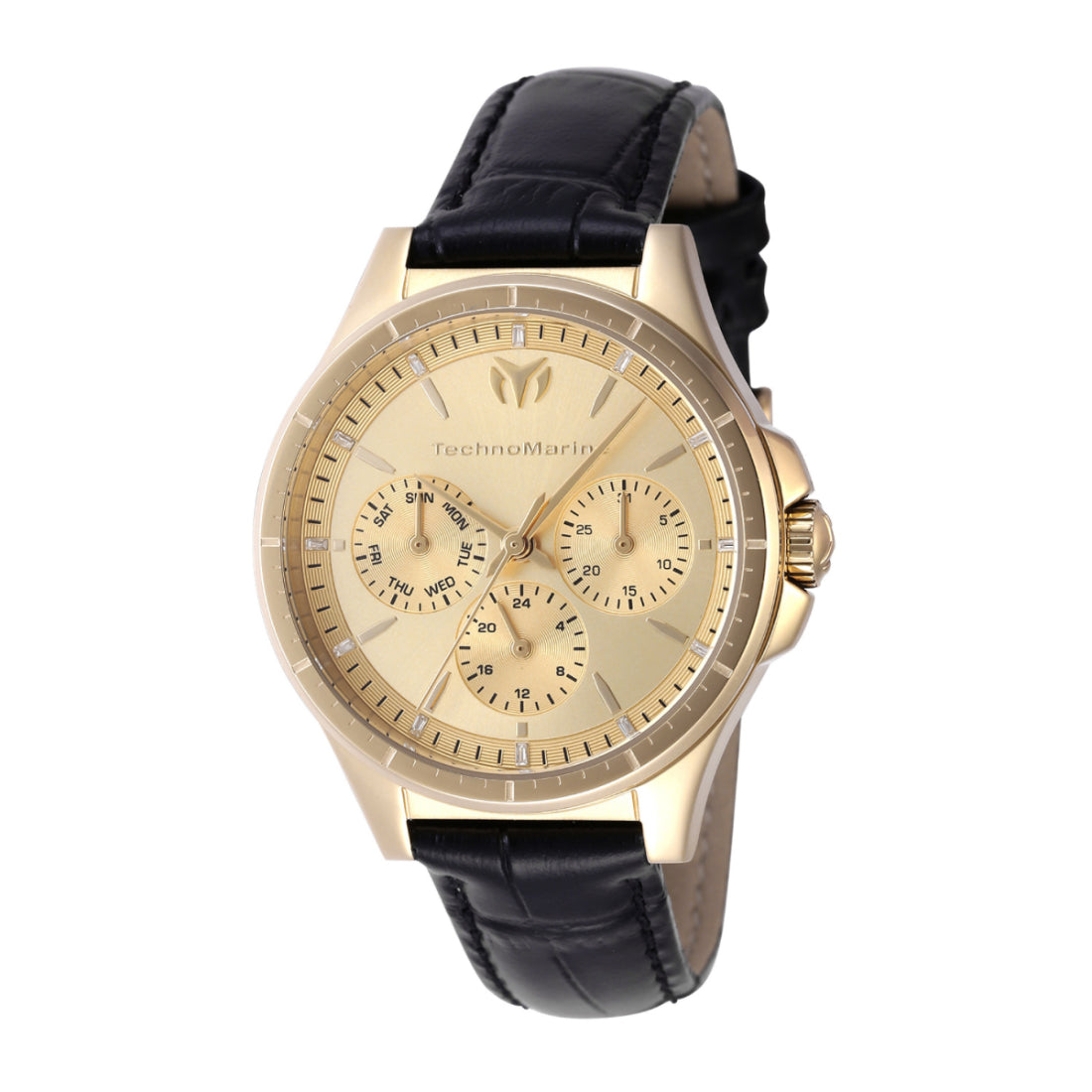 Technomarine Women's TM-822060 Black Leather Watch