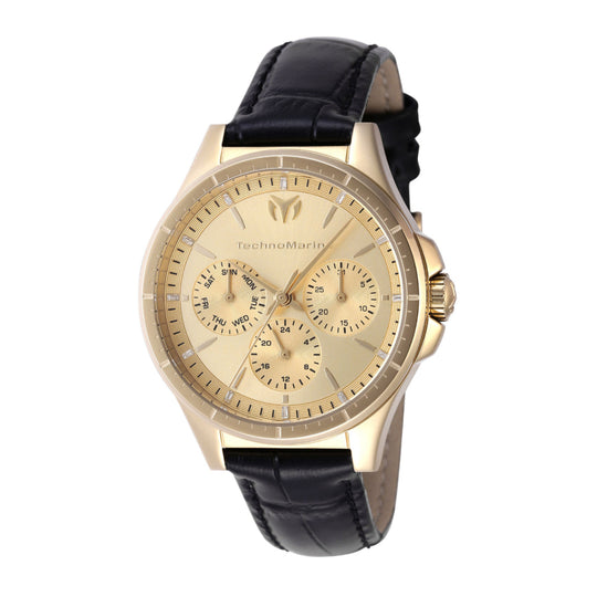 Technomarine Women's TM-822060 Black Leather Watch