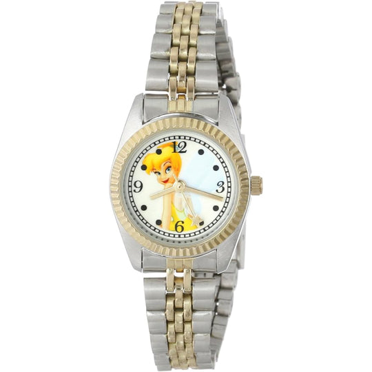 Disney Tinker Bell Collectible Women's Two-tone/Silver and Gold-tone Bracelet Quartz Watch - TNK451