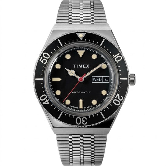 Timex M79 Automatic Men's Black Dial Stainless Steel Bracelet Automatic Watch TW2U78300ZV