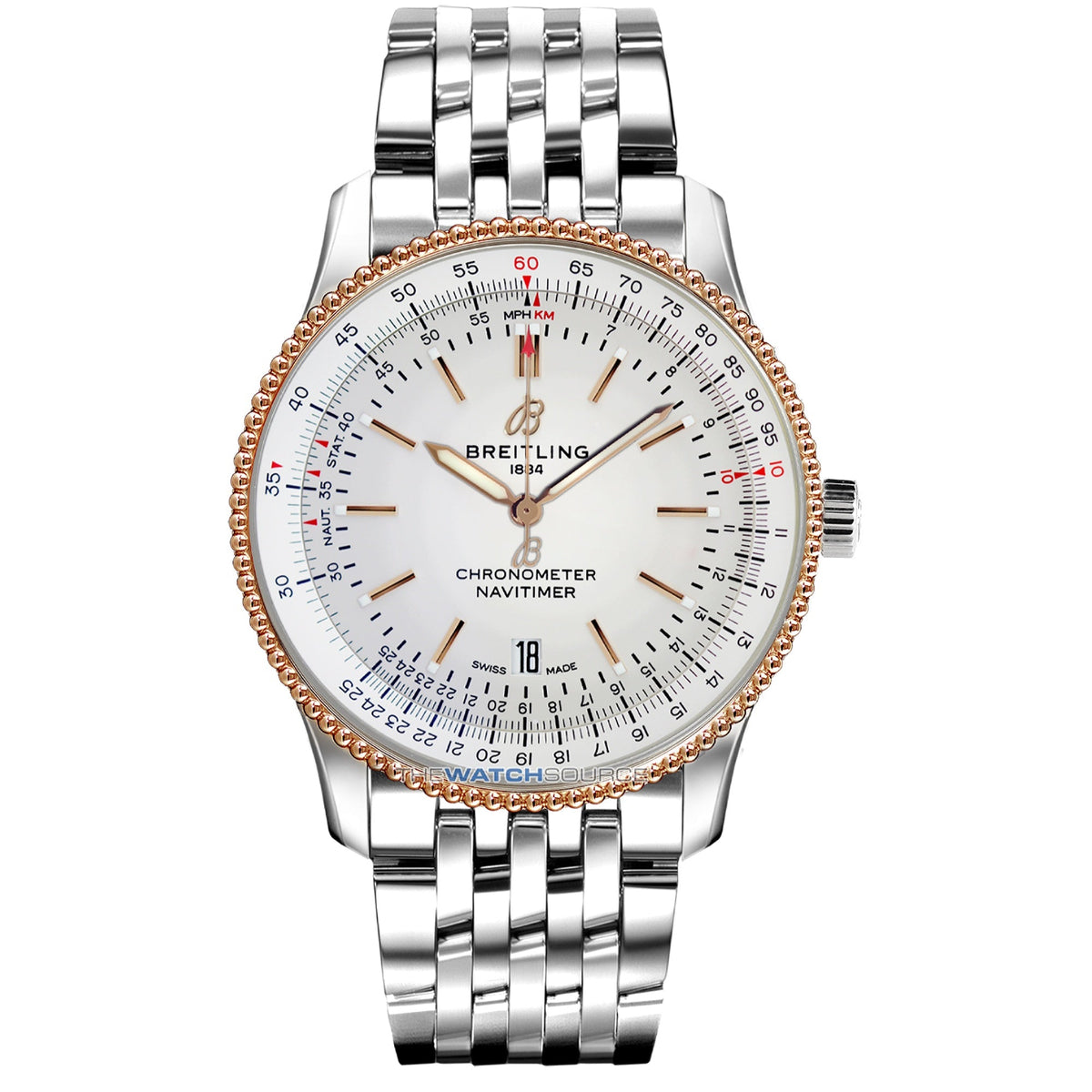 Breitling Men&#39;s U17326211G1A1 Silver-tone Stainless Steel Watch