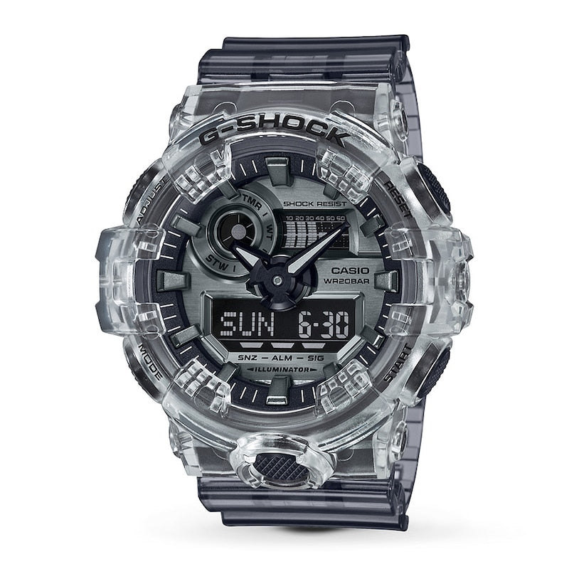 Casio G-SHOCK GA-700 Series / Skeleton Series Men's Transparent black Strap Quartz Watch - GA700SK-1A