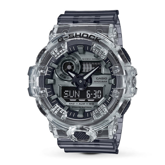 Casio G-SHOCK GA-700 Series / Skeleton Series Men's Transparent black Strap Quartz Watch - GA700SK-1A