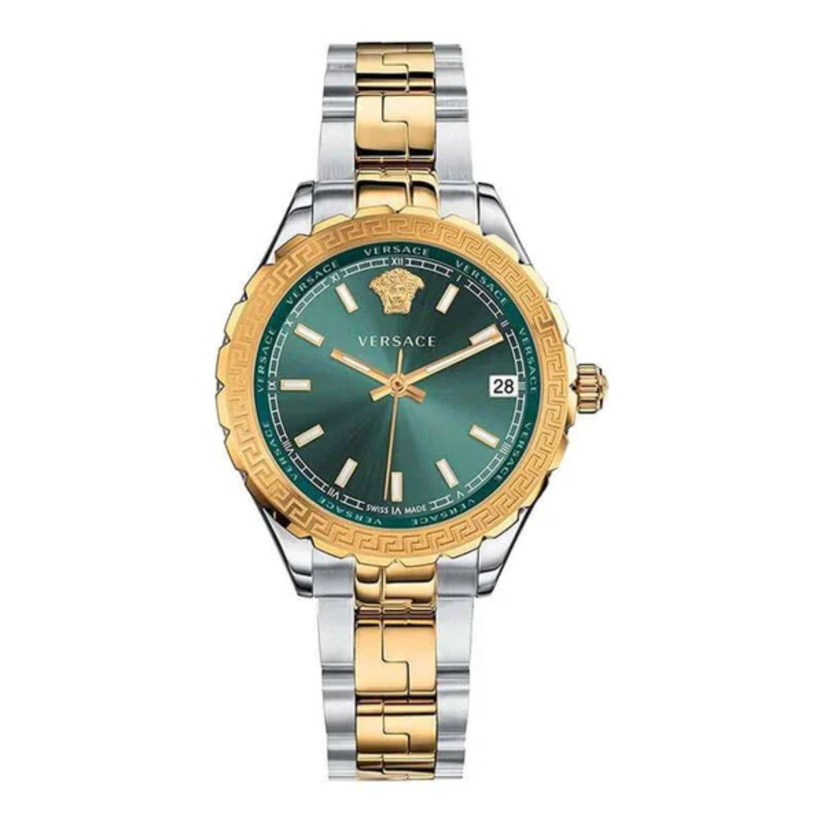 Versace Women&#39;s V12050015 Two-tone (Silver-tone and Gold-tone) Stainless Steel Watch