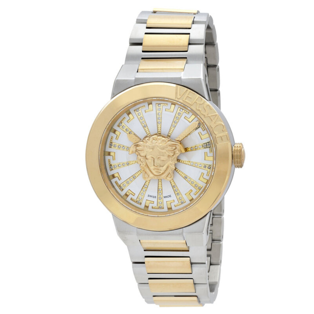 Versace Medusa Infinite Women's Silver Dial Stainless Steel Bracelet Quartz Watch VE3F00823