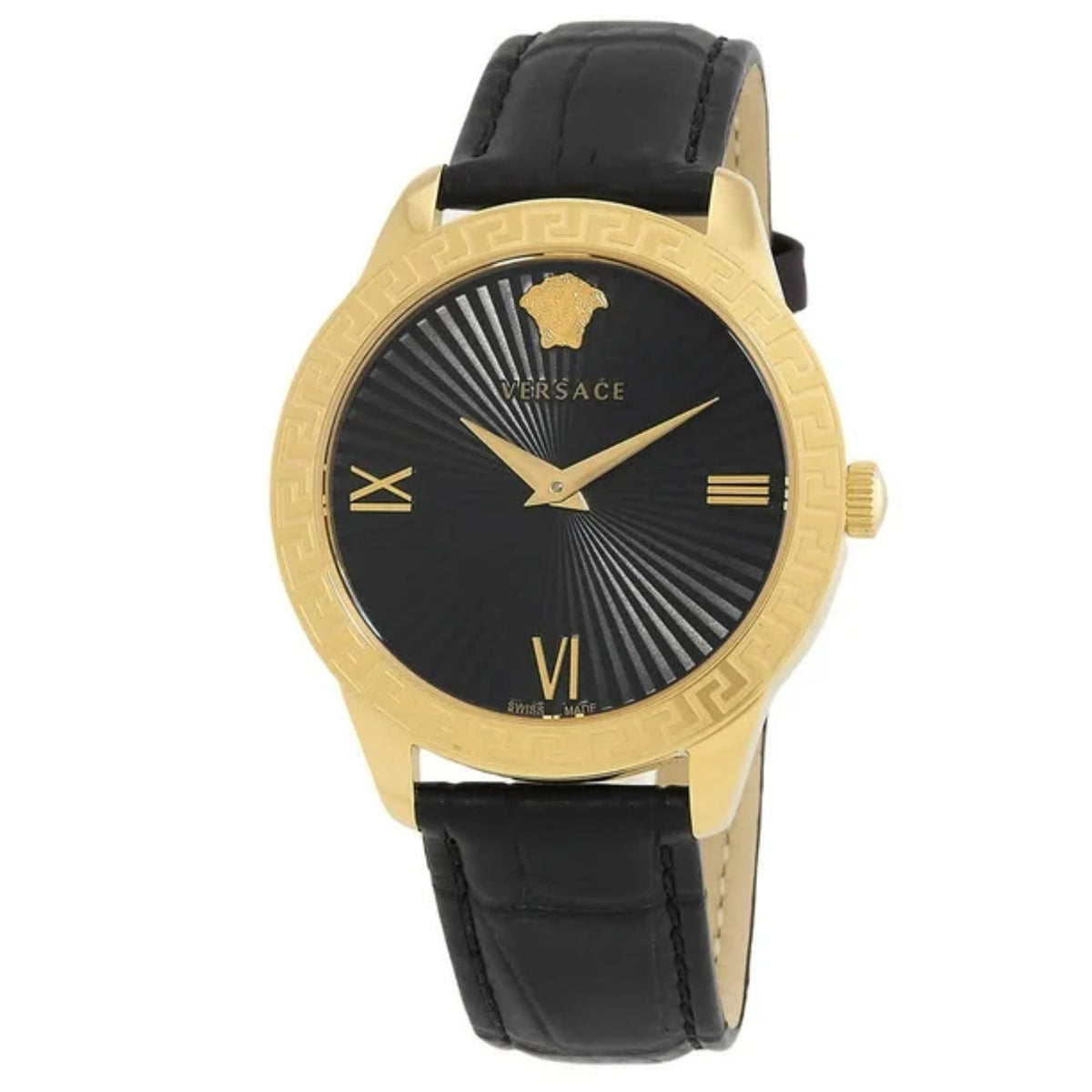 Versace Women&#39;s VEVC00319 Black Leather Watch