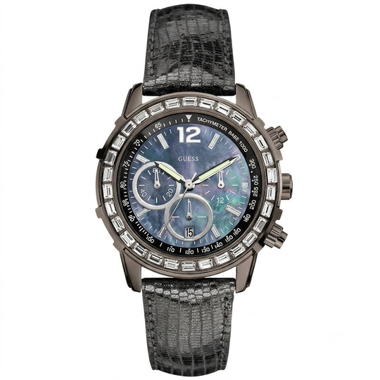 Guess Lady B Women's Grey (Anthracite) Strap Quartz Watch - W0017L3