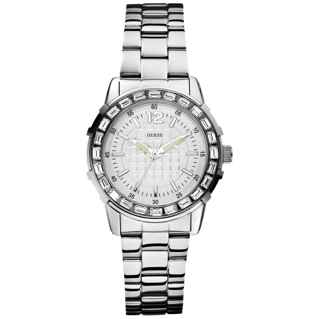 Guess Tri Glitz Women's Silver Bracelet Quartz Watch - W0018L1