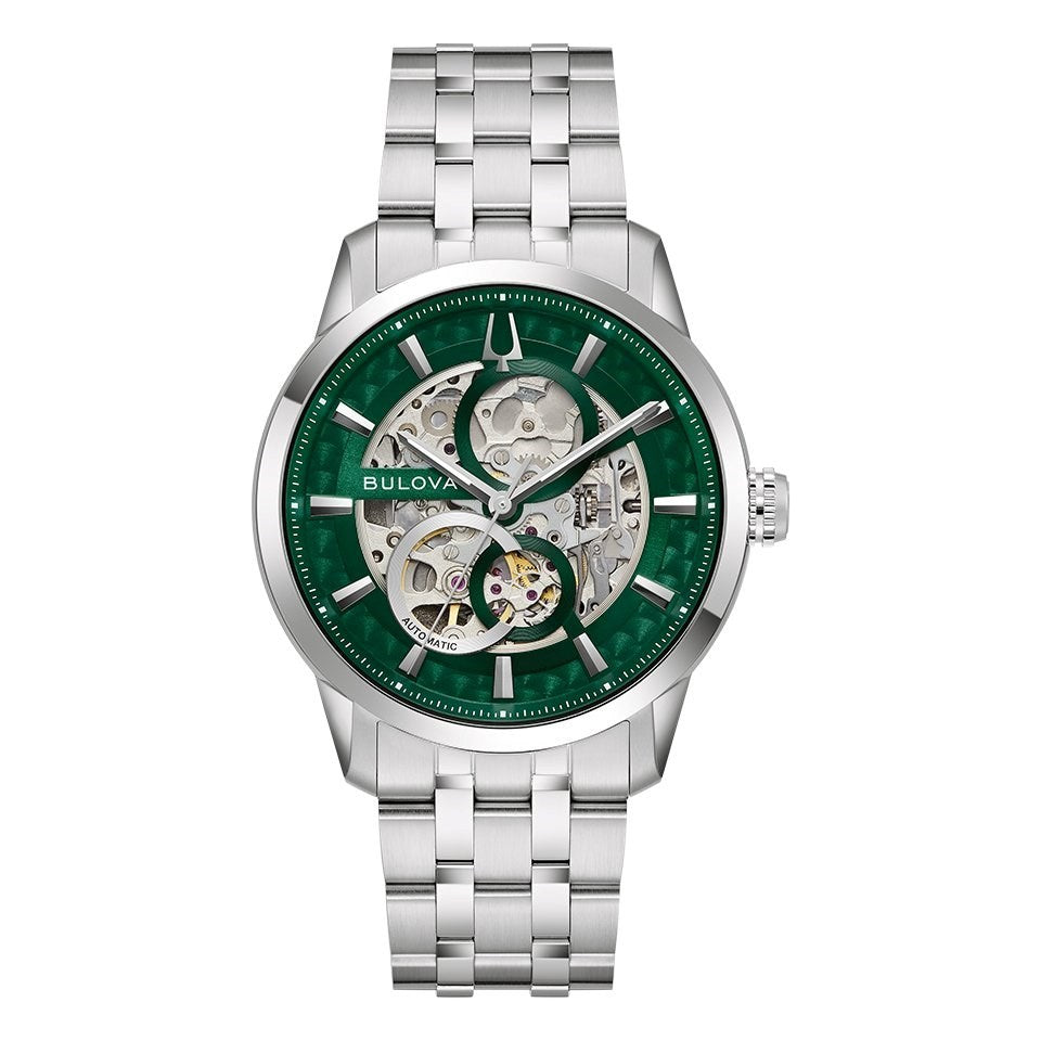 Bulova Bulova Sutton Men's Silver-tone Bracelet Automatic Watch - 96A329