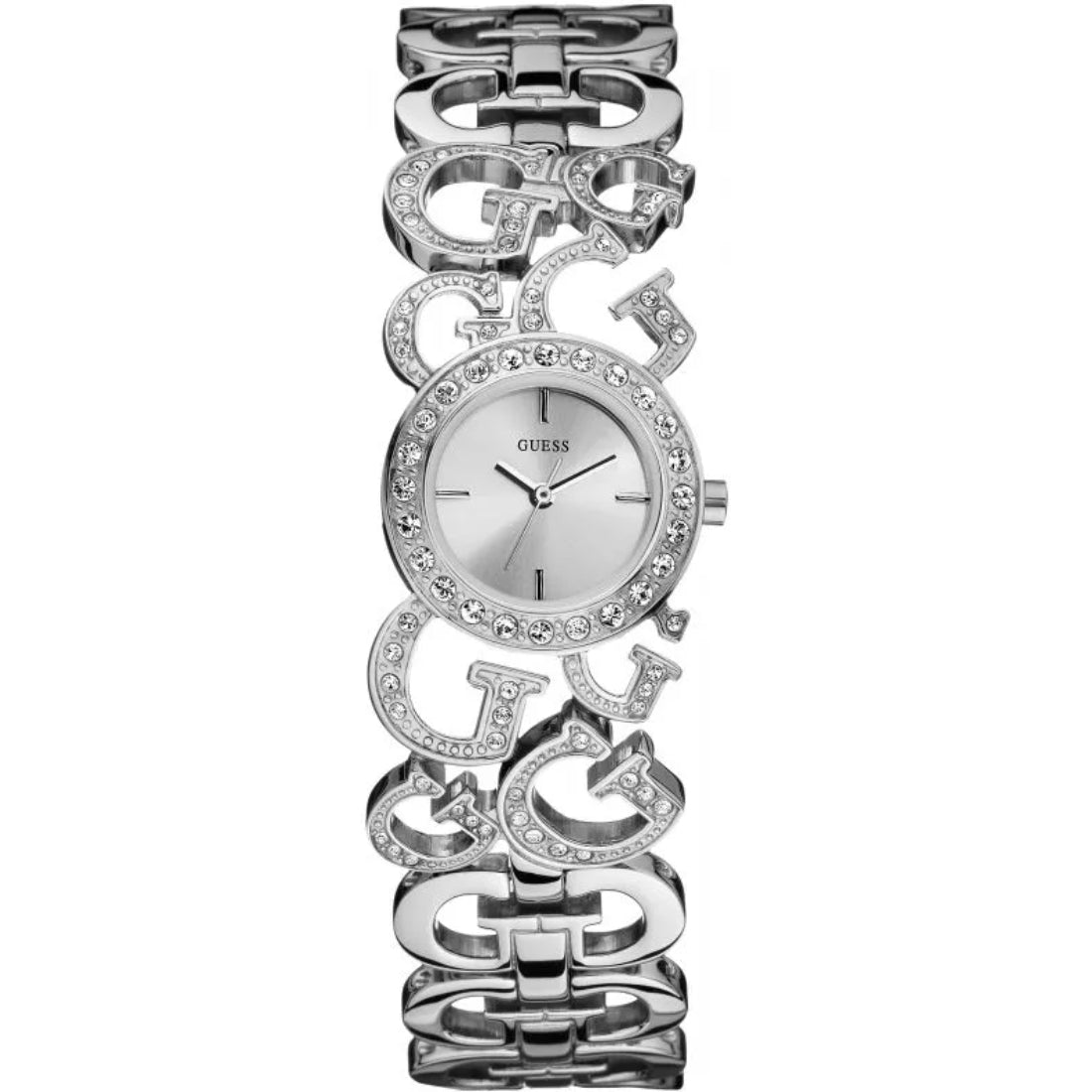 Guess Jumbelina Women's Silver Bracelet Quartz Watch - W11118L1
