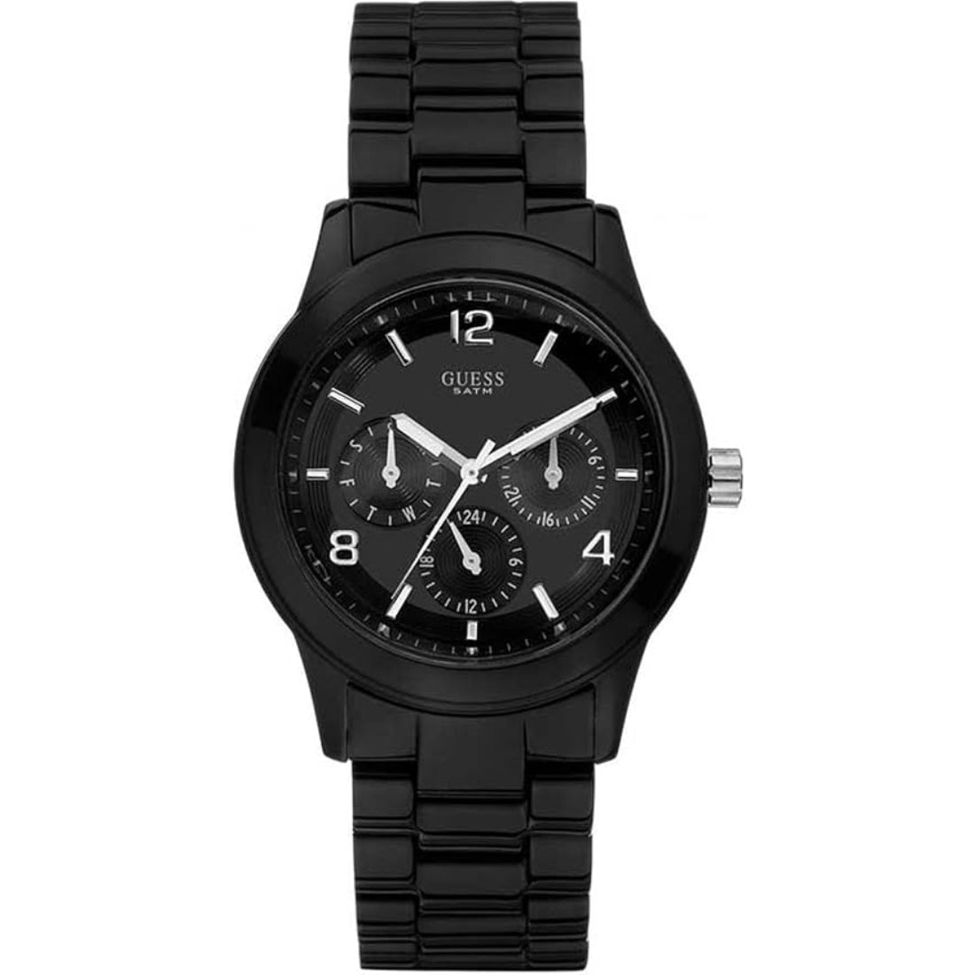 Guess Sporty Unisex Black Bracelet Quartz Watch - W11603L2