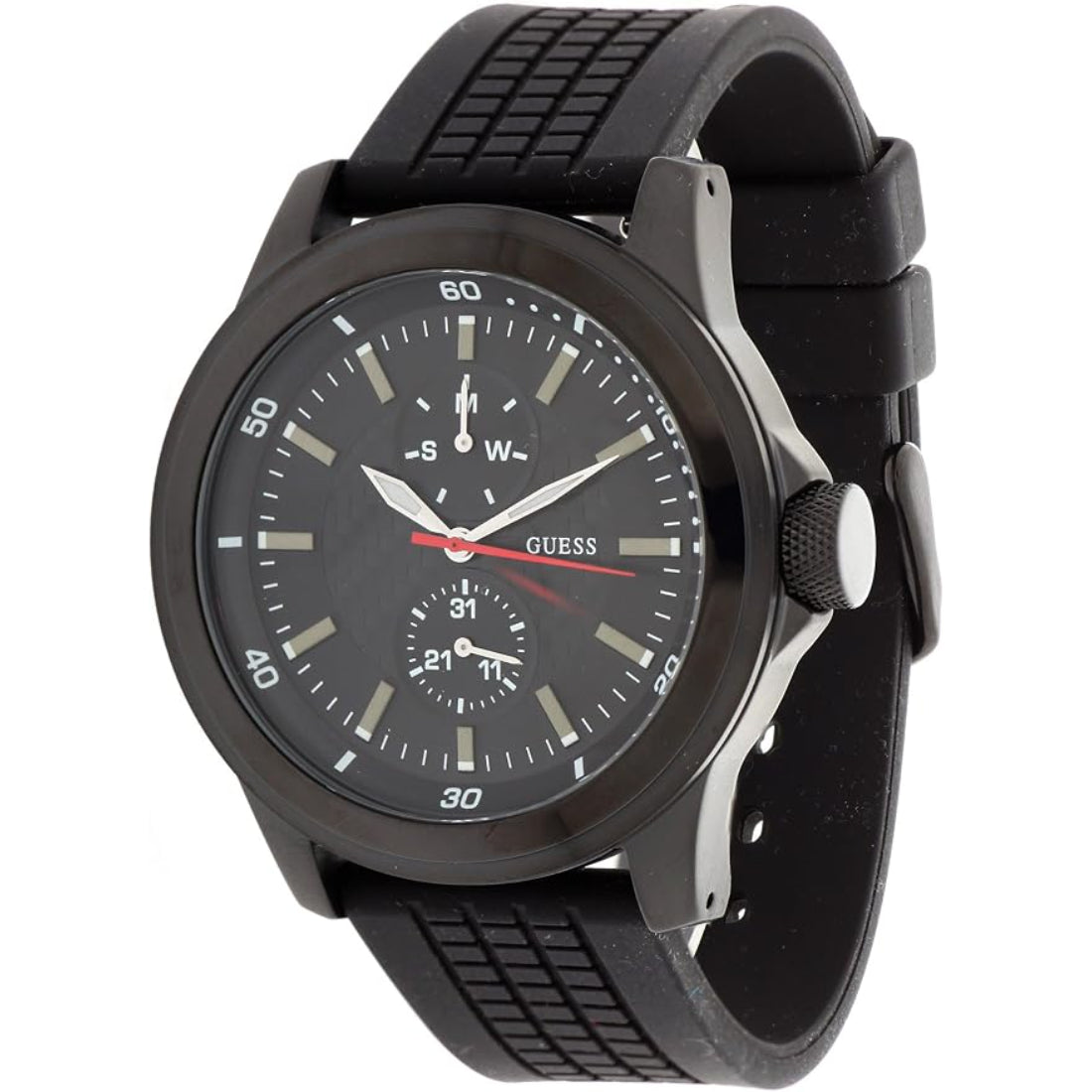Guess Rev Men's Black Strap Quartz Watch - W12656G1