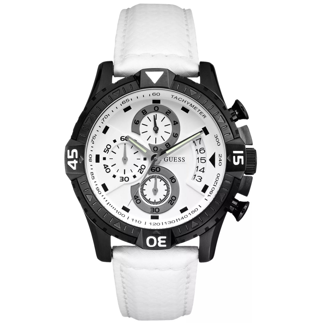 Guess Activator Men's White Strap Quartz Watch - W18547G2