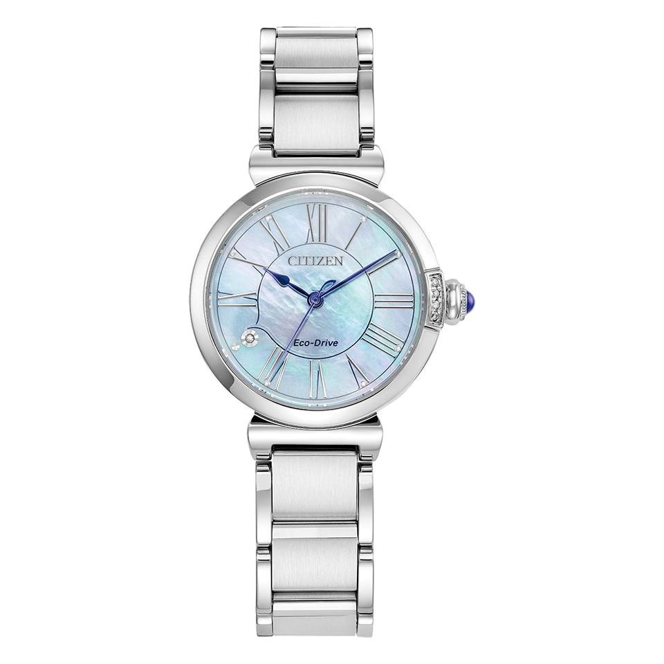 Citizen L Mae Women's Silver-tone Bracelet Quartz Watch - EM1060-52N