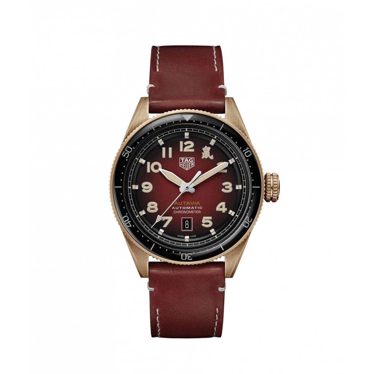 Tag Heuer Men&#39;s WBE5193.FC8300 Red Leather Watch