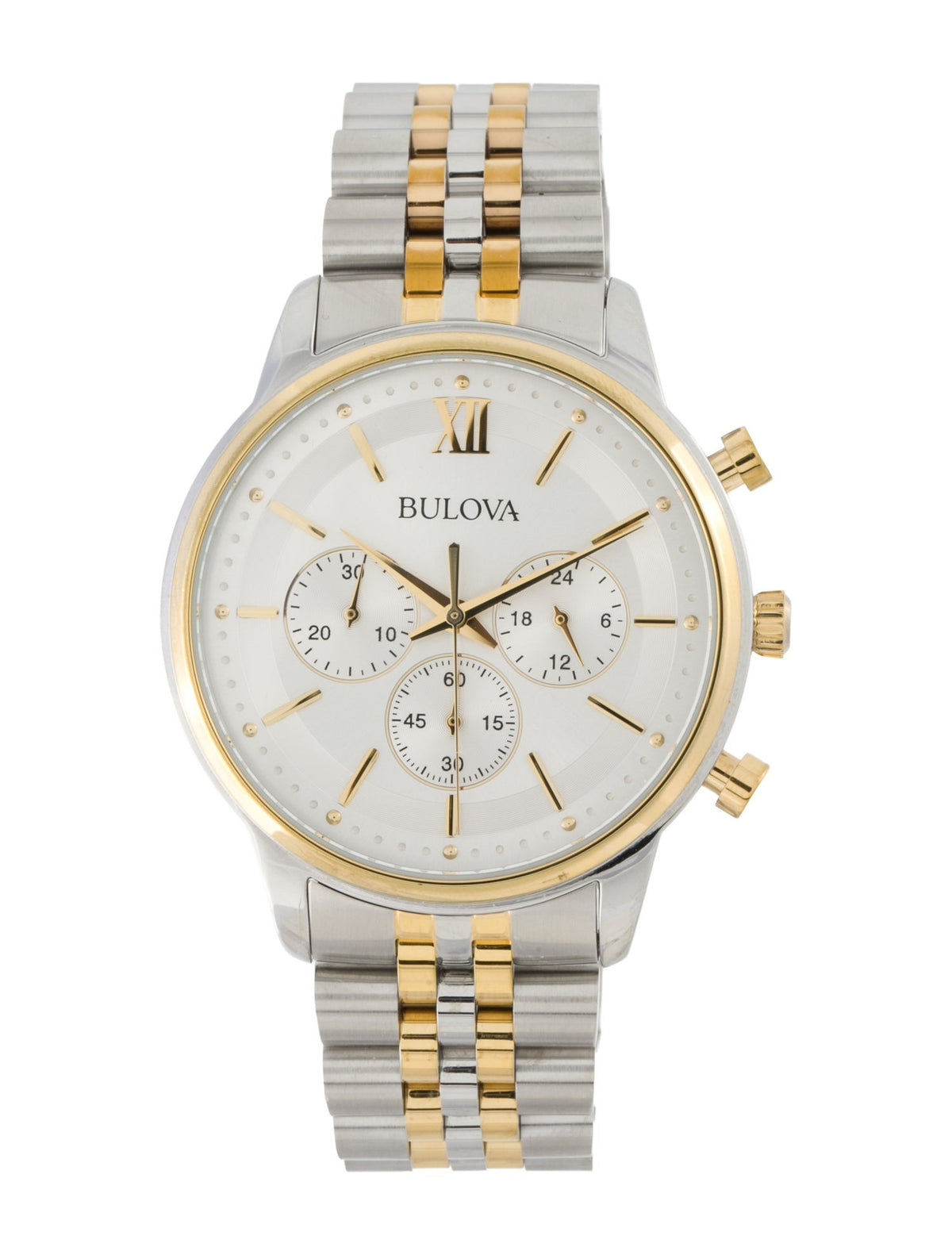 Bulova Classic Collection Men's Two-tone/Silver and Gold Bracelet Quartz Watch - 98A287