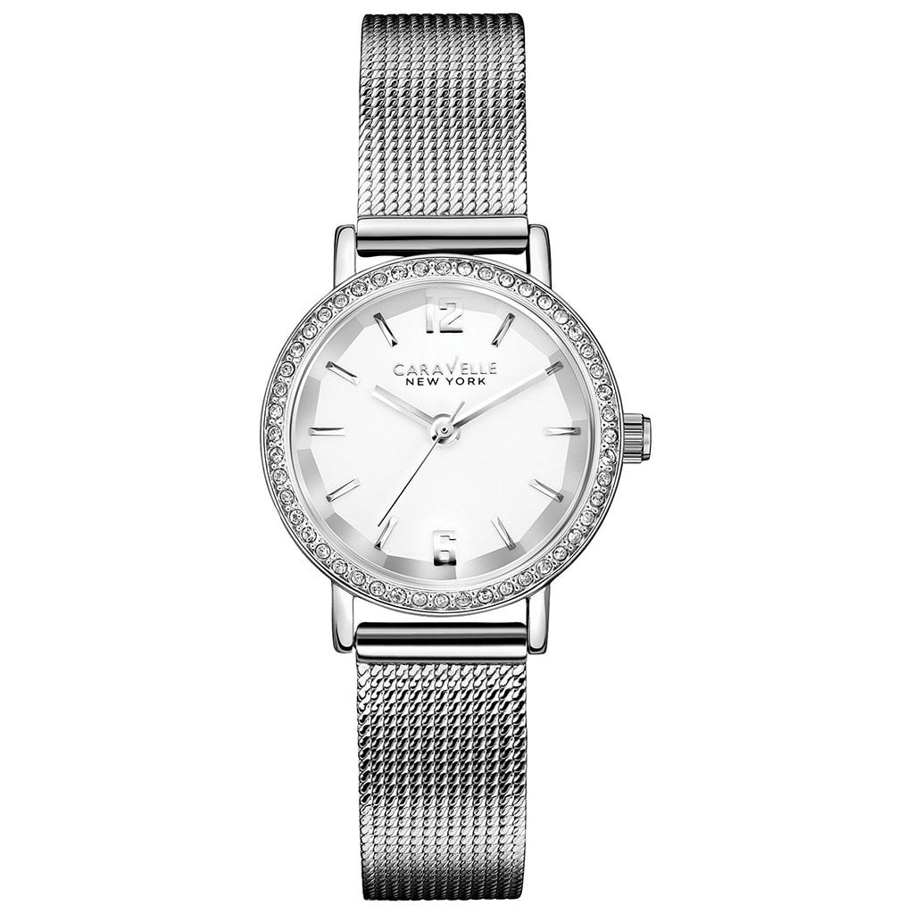 Caravelle Ladies Laura Collection Women's Silver-tone Bracelet Quartz Watch - 43L170