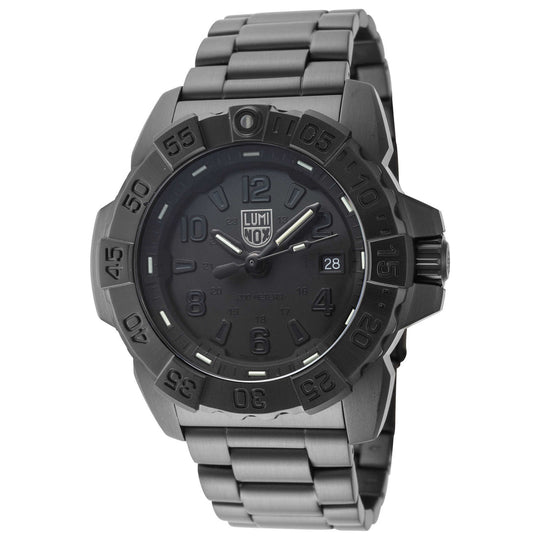 Luminox Navy SEAL Steel 3250 Series Men's Black Dial Black Stainless Steel Bracelet Quartz Watch XS.3252.BO