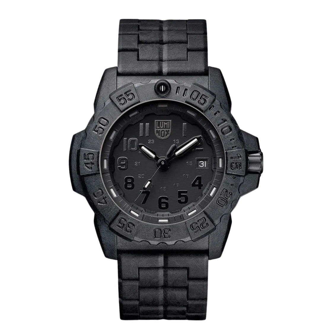 Luminox Navy SEAL Steel 3250 Series Men's Black Dial CARBONOX Bracelet Quartz Watch XS.3502.BO.L