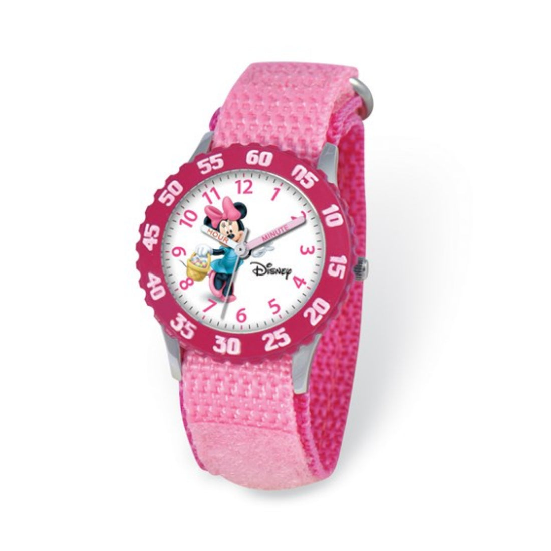 Disney Kids Minnie Mouse Time Teacher Kids Pink Strap Quartz Watch - XWA3583