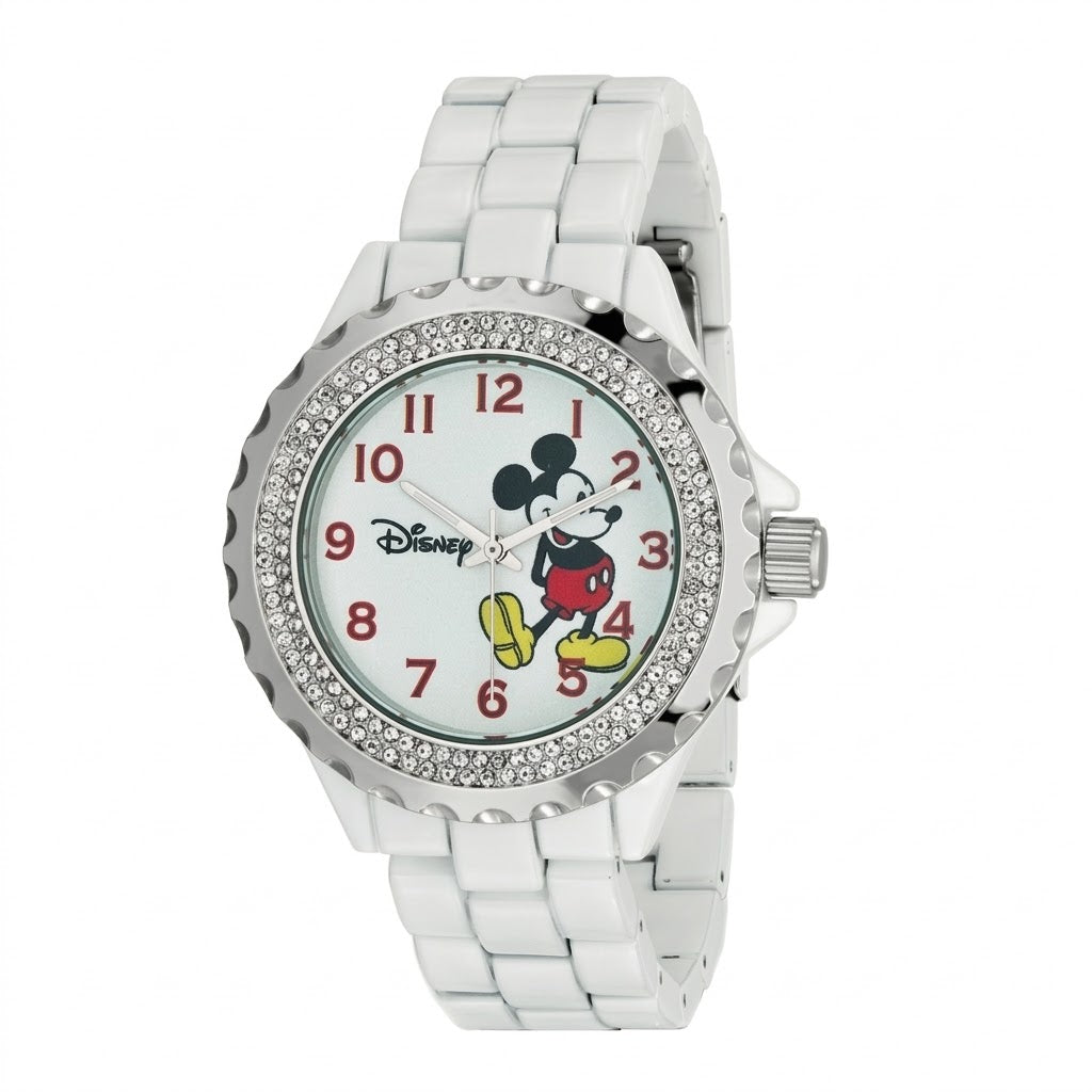 Disney Mickey Mouse Women's White Bracelet Quartz Watch - XWA4391