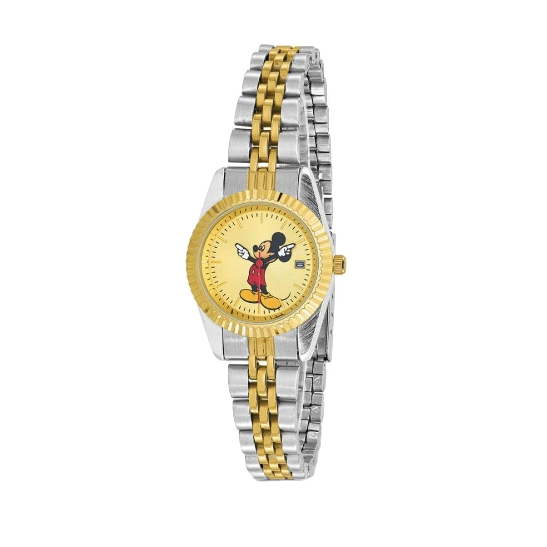 Disney Mickey Mouse Unisex Two-tone Bracelet Quartz Watch - XWA4402