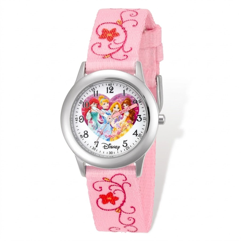 Disney Disney Princess Kids Pink Strap Quartz Watch - XWA4475