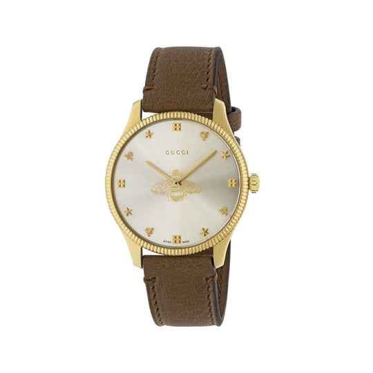 Gucci G-Timeless Women's Brown Strap Quartz Watch - YA1264199