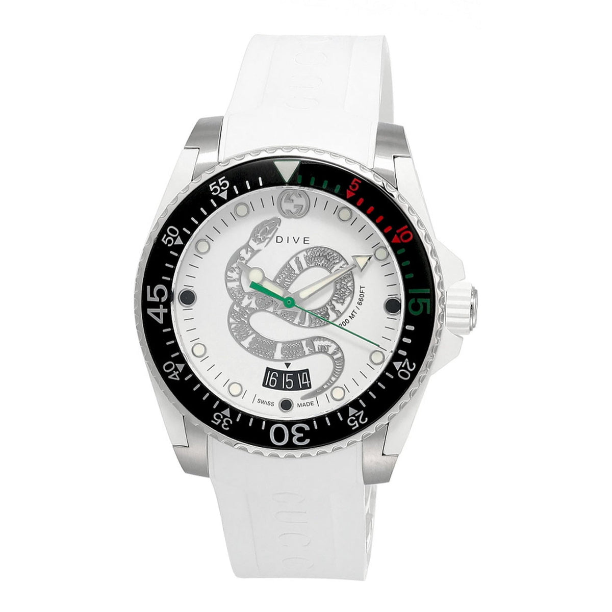 Gucci Men's YA136330 White Rubber Watch