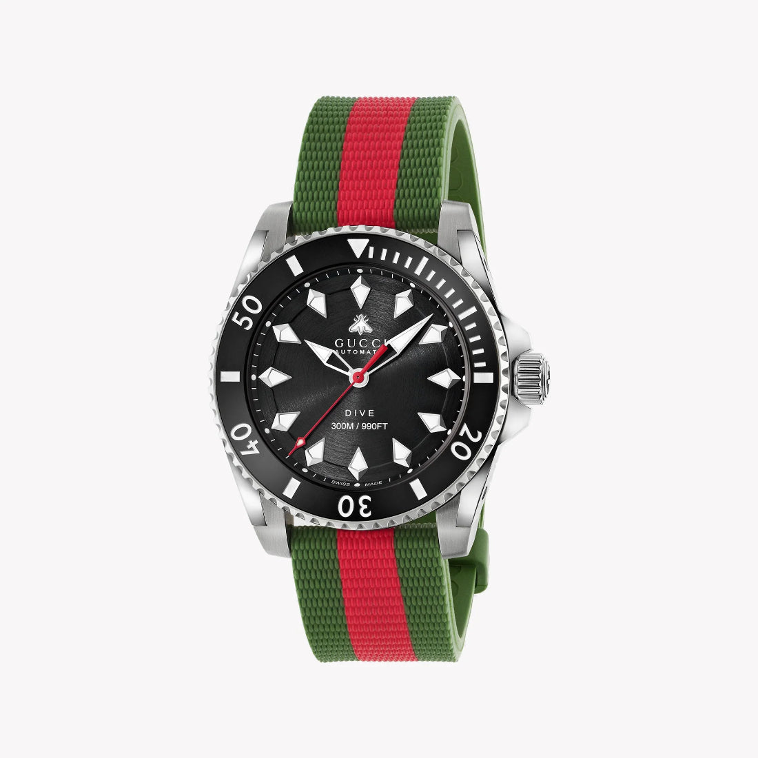 Gucci Dive Unisex Red and Green Strap Automatic Watch - YA136349