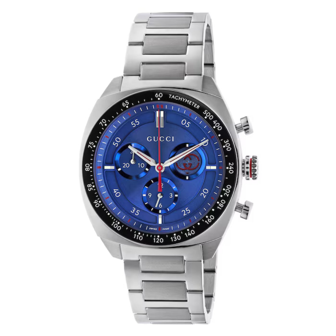 Gucci Interlocking G Men's Silver Bracelet Quartz Watch - YA142317