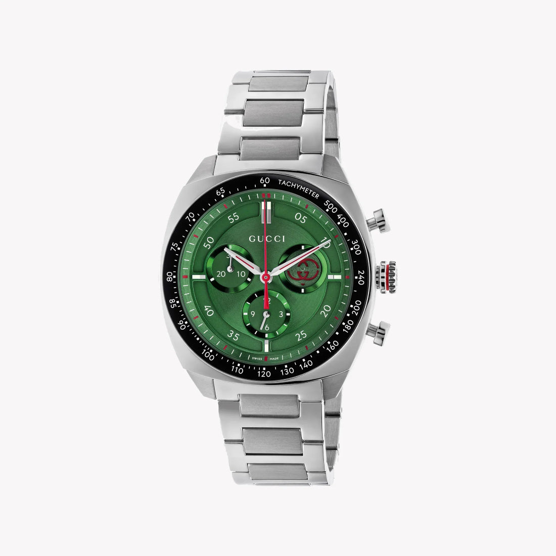 Gucci Interlocking G Men's Silver Bracelet Quartz Watch - YA142318