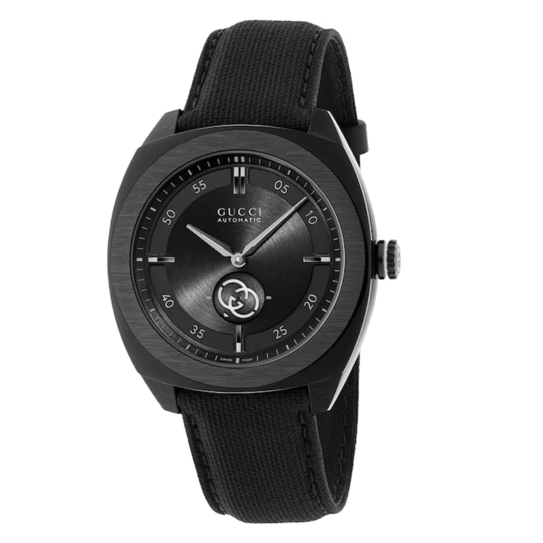 Gucci Interlocking G Men's Black Strap Quartz Watch - YA142330