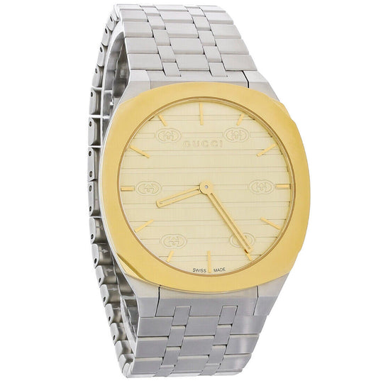 Gucci 25H Women's Silver Bracelet Quartz Watch - YA163403