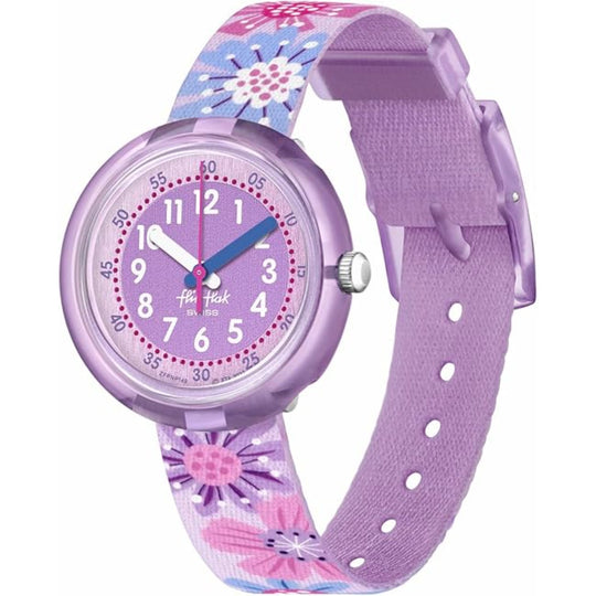 Swatch  ZFPNP149 Purple Floral Textile Watch